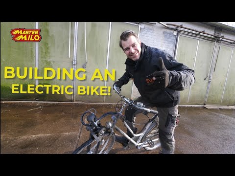 Fiets met startmotor aandrijving! Elektrische fiets bouwen