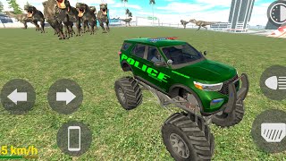 Monster Police Car vs Giant Dinosaurs Epic Ramp Challenge Extreme Crash Gameplay 4K