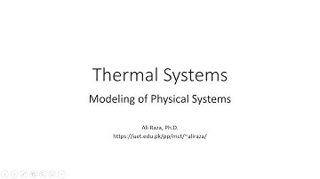 Modeling of Thermal Systems