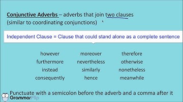 Conjunctive Adverbs - Grammar Lesson
