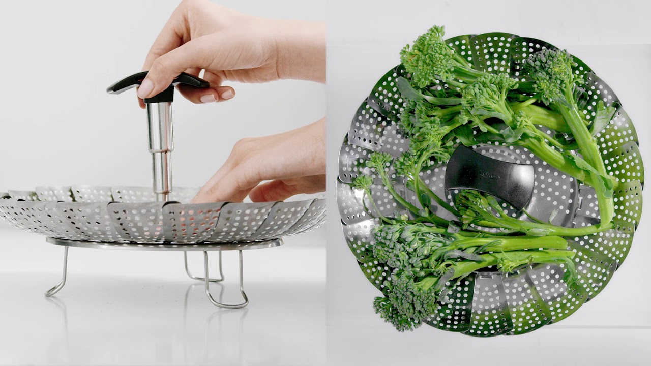  OXO Good Grips Stainless Steel Steamer With Extendable Handle:  Vegetable Steamer: Home & Kitchen