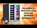 Quiet Dual Zone Wine Cooler for Home Bar | Kalamera 24 Inch Wine Refrigerator good option