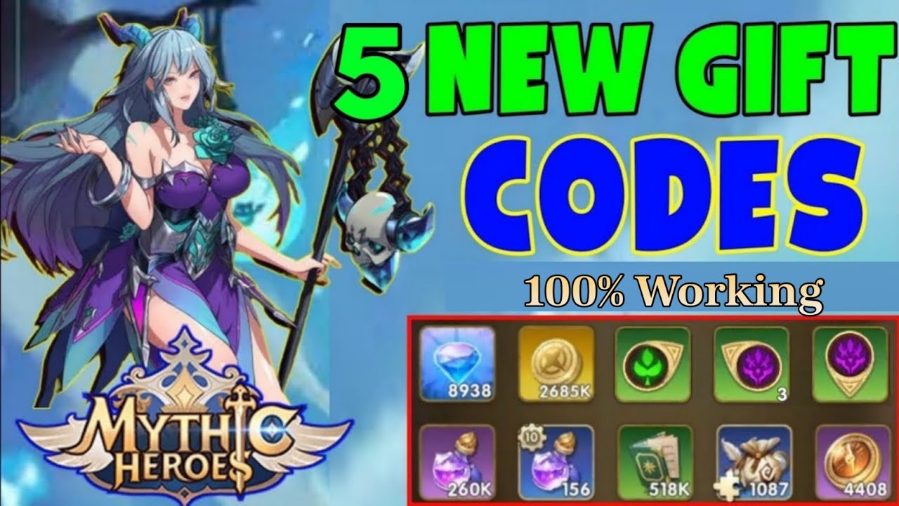 5 New Code Mythic Heroes New Mythic Heroes Codes Gift Code Mythic