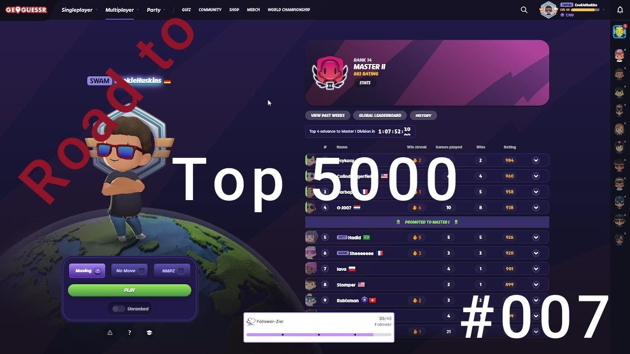 GeoGuessr  - Road to Top 5000 -  