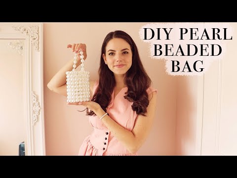 DIY PEARL BEADED BAG│ft. MissFox dresses, how to make beaded bag, pearl bag dupe, pearl beaded