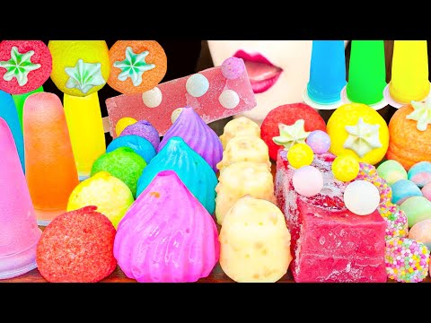 【ASMR】SHERBET & MARSHMALLOW PARTY🌸 MUKBANG 먹방 食べる音 EATING SOUNDS NO TALKING