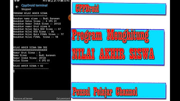BELAJAR CPPDROID BG.5 : MENGENAL VARIABEL INPUT OUTPUT || PROGRAM NILAI AKHIR SISWA