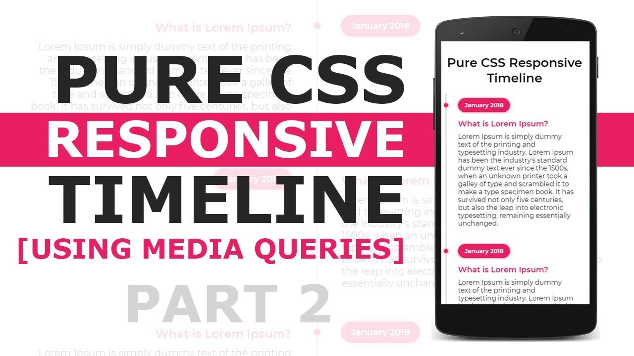 Responsive Vertical Timeline With Html5 and CSS3 – Responsive Design Using CSS Media Queries