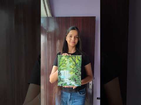 Waterfall Forest Painting Reveal