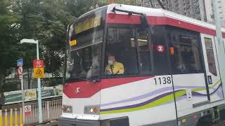 輕鐵第五期列車 1146+1133,1138+1216,1135+1218,1142+1220 @761P 駛入及駛離天耀一/二台