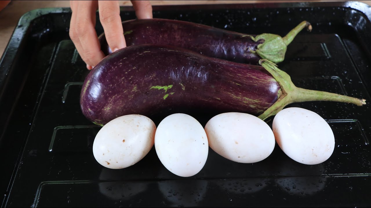 Cooking eggplant fried with egg recipe - Natural life TV - YouTube