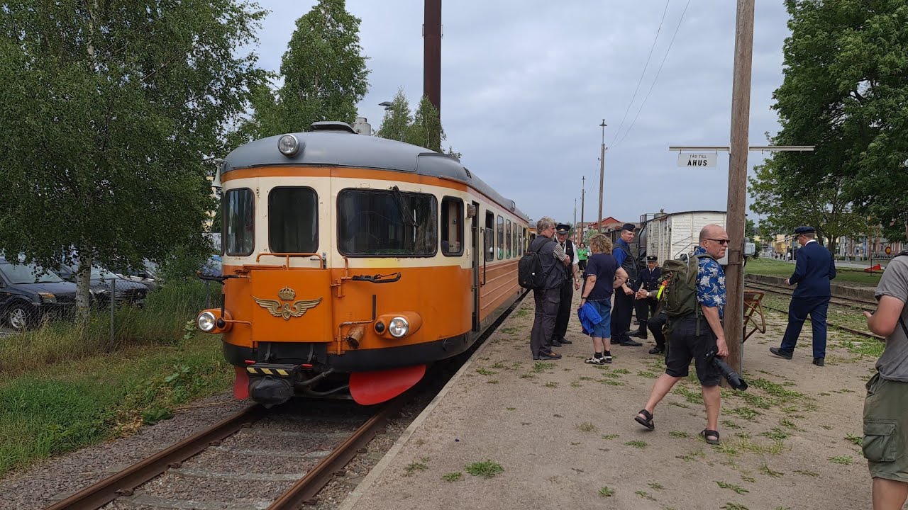 Premiärtur med rälsbuss mellan Kristianstads Södra & Åhus (första gången på länge)