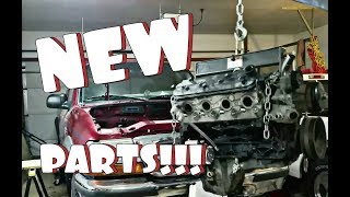 V8 SWAPPED RANGER PARTS UNBOXING AND DROPPING THE LQ4 IN FOR THE LAST TIME!!!