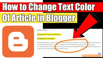 How to Change Text Colour of Article in Blogger, Any Theme, HTML dafault