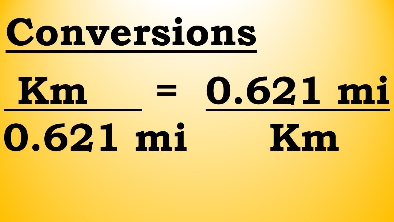 How to convert between Kilometers and Miles - YouTube