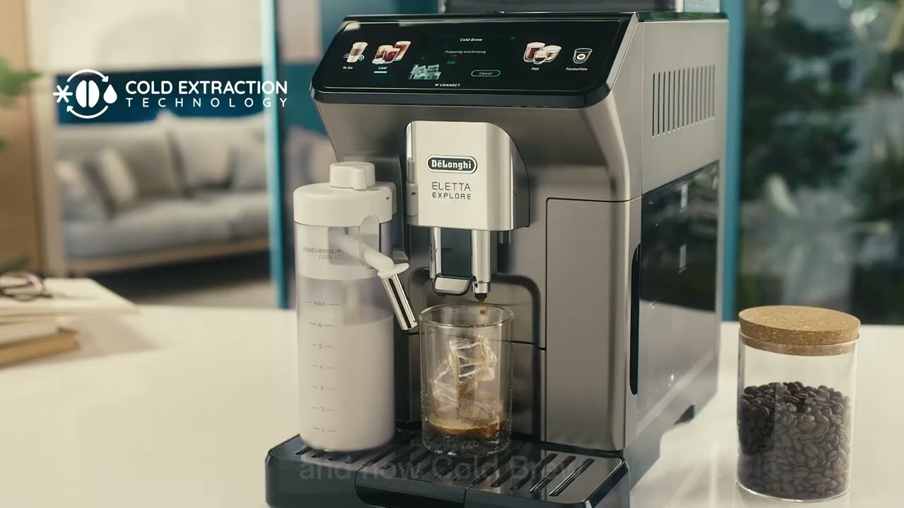 De'Longhi Eletta Explore Fully Automatic Espresso Machine with Cold Br