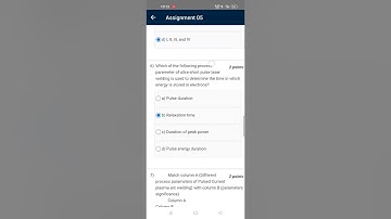 Advances in welding and joining technology, Week 05, Assignment 05