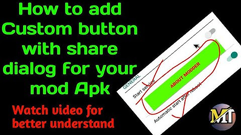 How to add a custom button with share dialog for your mod Apk // Only For education