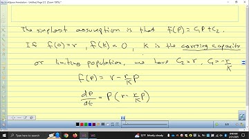 Differential Equations 3.2 Logistic Equation
