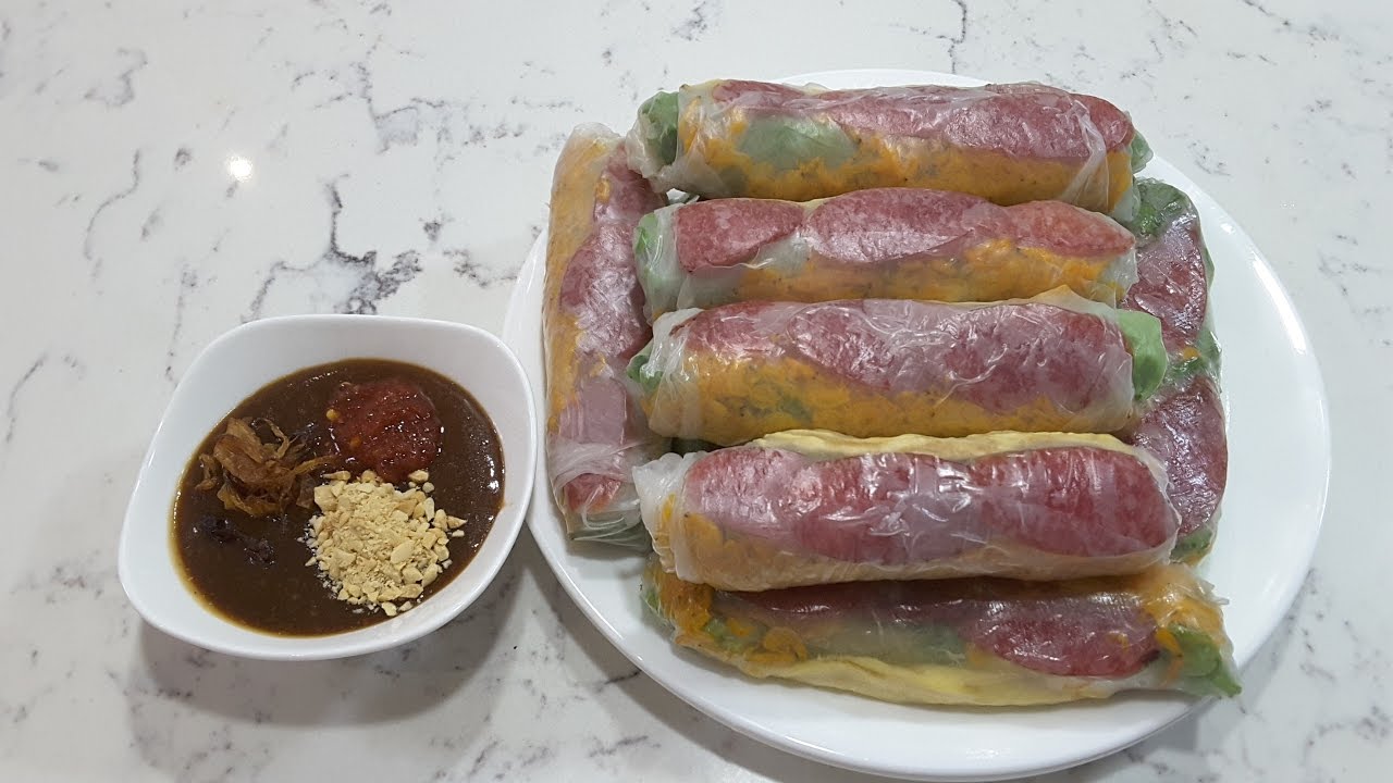 Bò bía - New York / Summer rolls & Tinny Shrimp & Sausage