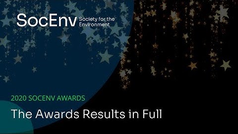 2020 SocEnv Awards // The Results in Full