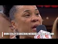 Dawn Staley&#39;s message to Caitlin Clark: YOU ARE A G.O.A.T. OF OUR GAME! | ESPN College Basketball