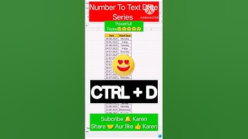 Excel Trick: Number Date Ko Text Format Mein Convert Kaise Karein | #Excel Tips & Tricks#excel