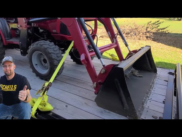 How to Tie down a Tractor on a Trailer  