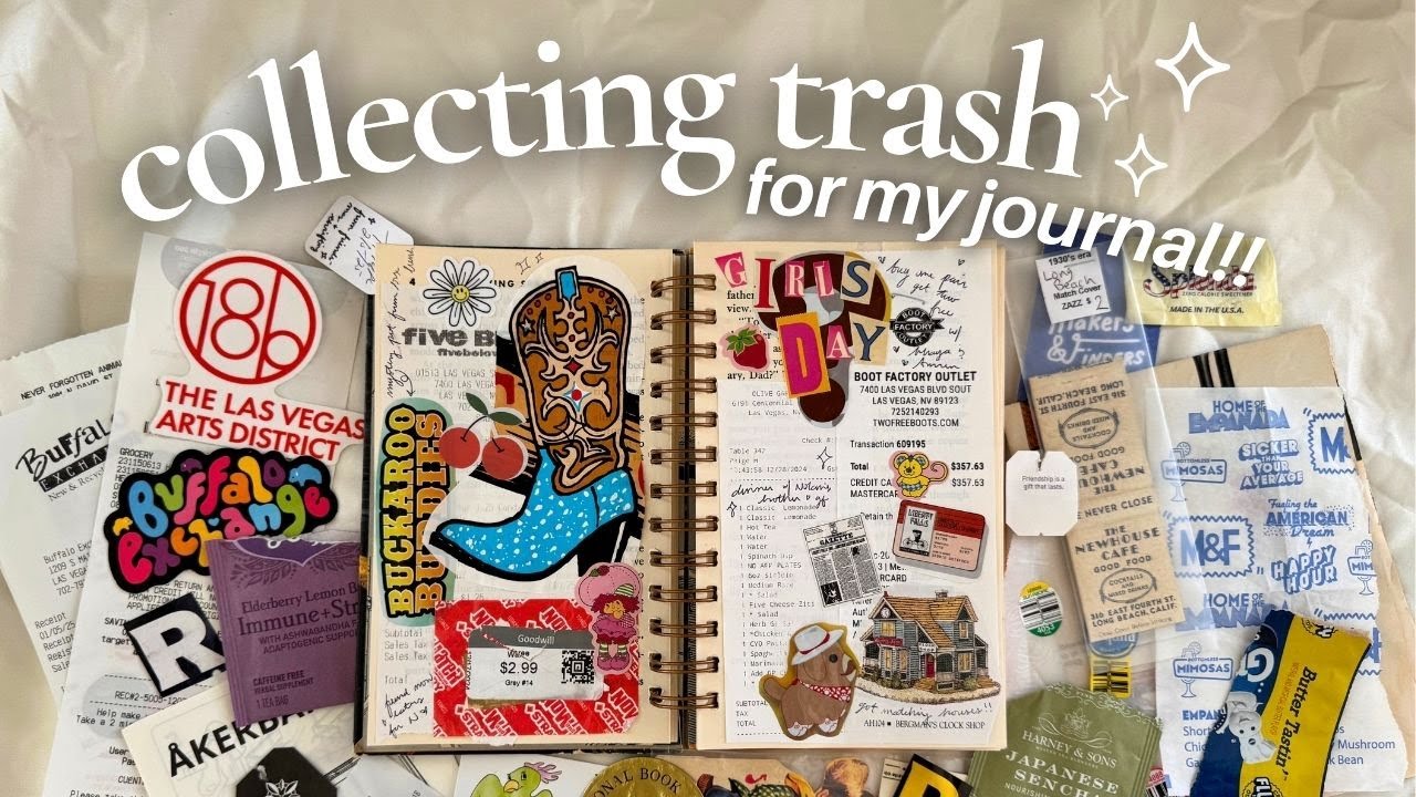 everything I collected for my junk journal this week ✨ 24 ideas of things you can include!!