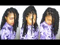 TWO STRAND TWISTS with extensions 💜 soft afro twists natural hair summer protective hairstyle