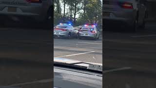 Police Chase Ends as Car Is Cornered Into Median and Suspect Runs