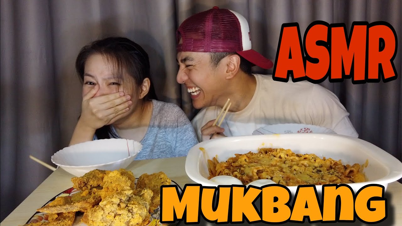 ASMR MUKBANG SPICY NOODLES| SALTED EGG CHICKEN MUKBANG