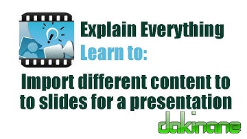 Explain Everything - Import content to slides