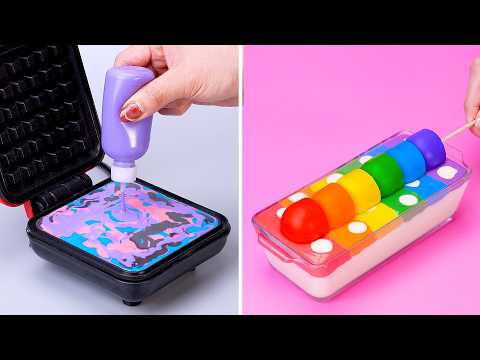 💜🍫Purple Food Chocolate Jelly Mukbang✨| Simple Cake Decorating Ideas 🎂💖