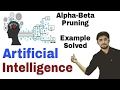 Alpha Beta pruning in artificial Intelligence in hindi | Solved Example | #21