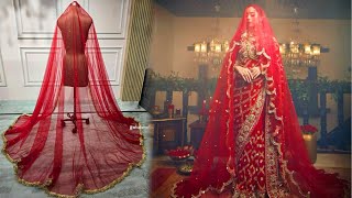 Bridal Veil Dupatta Cutting Stitching Tail Dupatta Tutorial