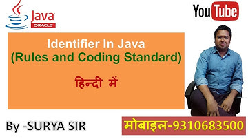 Java Fundamentals In Hindi #3 (Identifier in Java Rules and Conventions)