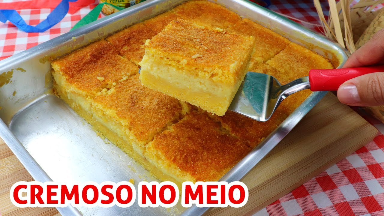 Bolo de milho de lata de liquidificador: receita fácil com textura fofinha  e sabor de padaria - TudoGostoso