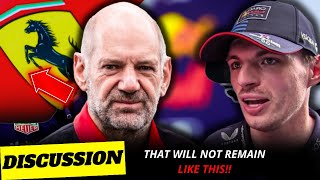 😱🏁BOMB IN F1! MAX REVOLTED WITH TRAITOR! Adrian Newey JOINING Ferrari in 2025! FORMULA 1 ONE NEWS🏁