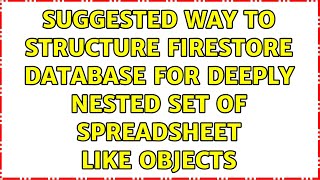 Suggested way to structure Firestore database for deeply nested set of spreadsheet like objects