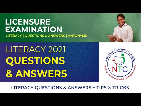 QUESTIONS & ANSWERS: NTC LITERACY #literacy2021 #EduMedia #ntc #antonyms