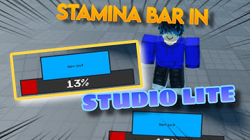 Stamina Bar (Sprint btn) in studio Lite Tutorial 