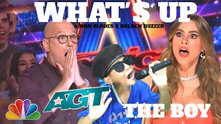 Child cover One Wiza What's Up the jury immediately cried listening to his voice America Got Talent