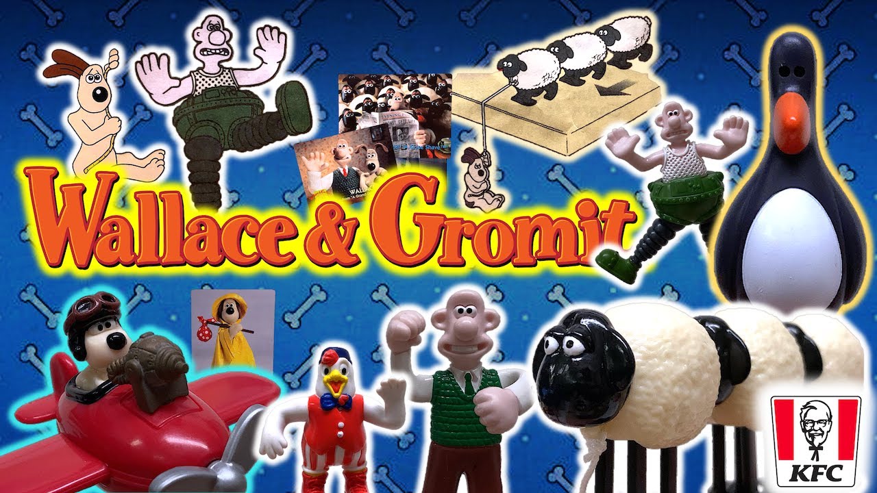 Wallace & Gromit en el Pollo Kentucky (KFC) - Colección Retro de Figuras (1998) - TOY SHOTS