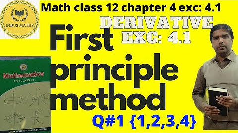 Math class 12/ derivativ by first principle method/chapter 4 exercise 4.1 sindh board