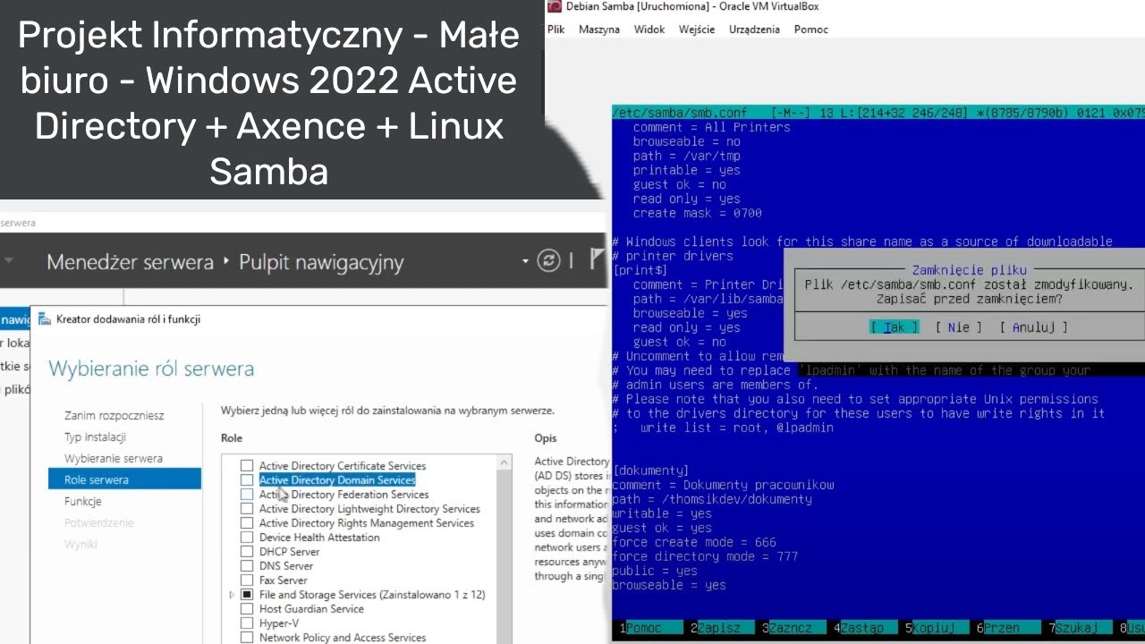 Projekt Informatyczny - Małe biuro - Windows Server 2022 Active ...
