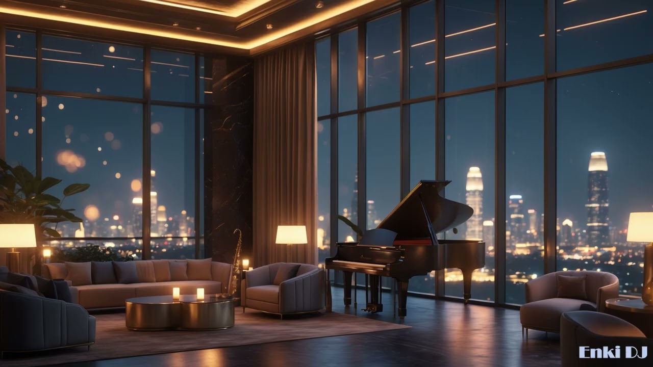 Peaceful Fireplace Jazz Lounge – Smooth Jazz Ambience for Quiet Nights
