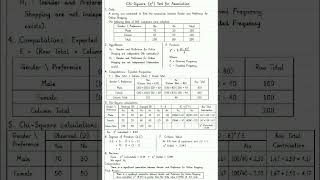 Chi Square Test Solution #mathematics