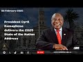 President Cyril Ramaphosa delivers the 2025 State of the Nation Address