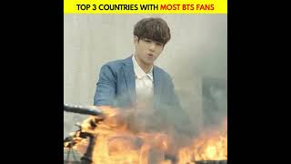 TOP 3 COUNTRIES WITH MOST BTS FANS | RAJ YT #BTS #BTSARMY #SHORTS